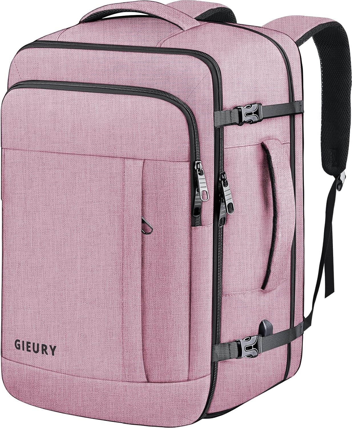 Gieury Expandable Carry On Backpack, 50L Light Pink