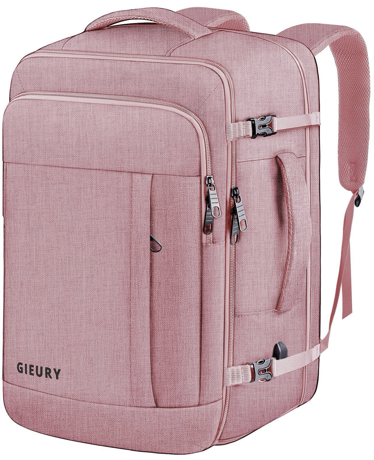 Gieury Expandable Carry On Backpack, 50L Pink