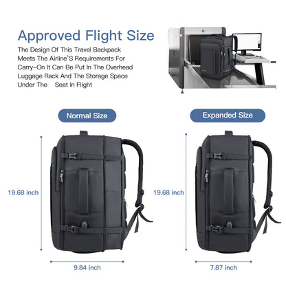 Gieury Carry On Backpack, 50L Travel Backpack, Luggage Backpack TSA Fl