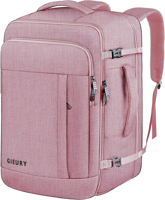 Gieury Expandable Carry On Backpack, 50L Pink