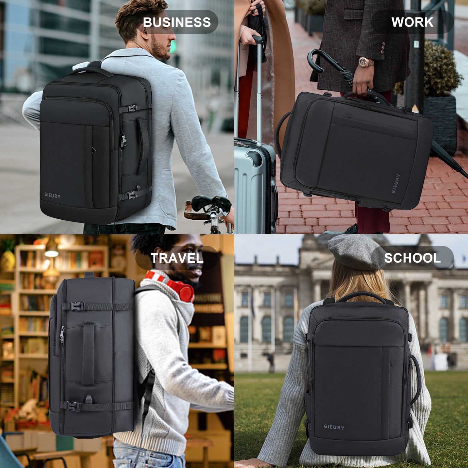 Gieury Carry On Backpack, 50L Travel Backpack, Luggage Backpack TSA Fl Gieury Carry On Backpack, 50L Travel Backpack, Luggage Backpack TSA Fl